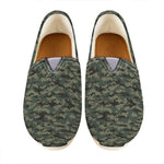Forest Green Digital Camo Pattern Print Casual Shoes