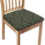 Forest Green Digital Camo Pattern Print Chair Cushion Cover