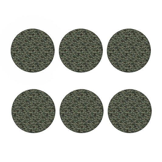 Forest Green Digital Camo Pattern Print Coaster Set
