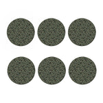 Forest Green Digital Camo Pattern Print Coaster Set