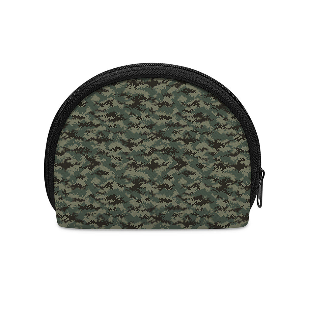 Forest Green Digital Camo Pattern Print Coin Purse