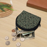 Forest Green Digital Camo Pattern Print Coin Purse