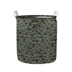 Forest Green Digital Camo Pattern Print Collapsible Laundry Basket