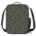 Forest Green Digital Camo Pattern Print Crossbody Lunch Bag