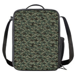 Forest Green Digital Camo Pattern Print Crossbody Lunch Bag