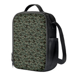 Forest Green Digital Camo Pattern Print Crossbody Lunch Bag