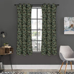 Forest Green Digital Camo Pattern Print Curtain