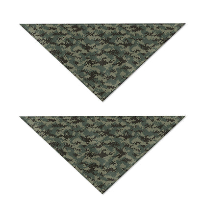Forest Green Digital Camo Pattern Print Dog Bandana
