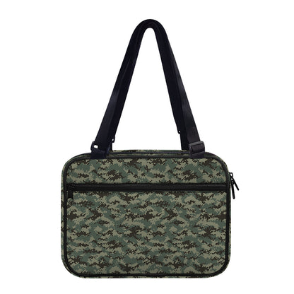 Forest Green Digital Camo Pattern Print Double Strap Bible Bag