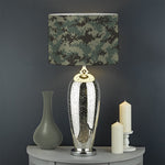 Forest Green Digital Camo Pattern Print Drum Lamp Shade