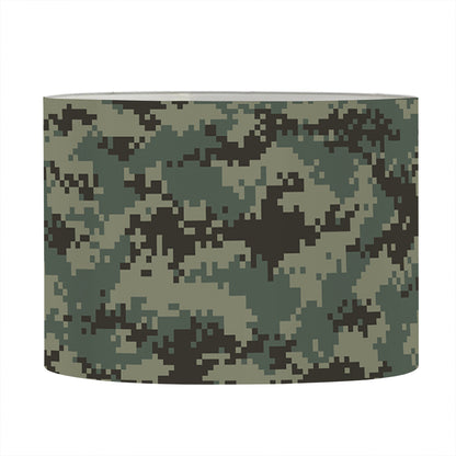 Forest Green Digital Camo Pattern Print Drum Lamp Shade