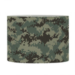 Forest Green Digital Camo Pattern Print Drum Lamp Shade