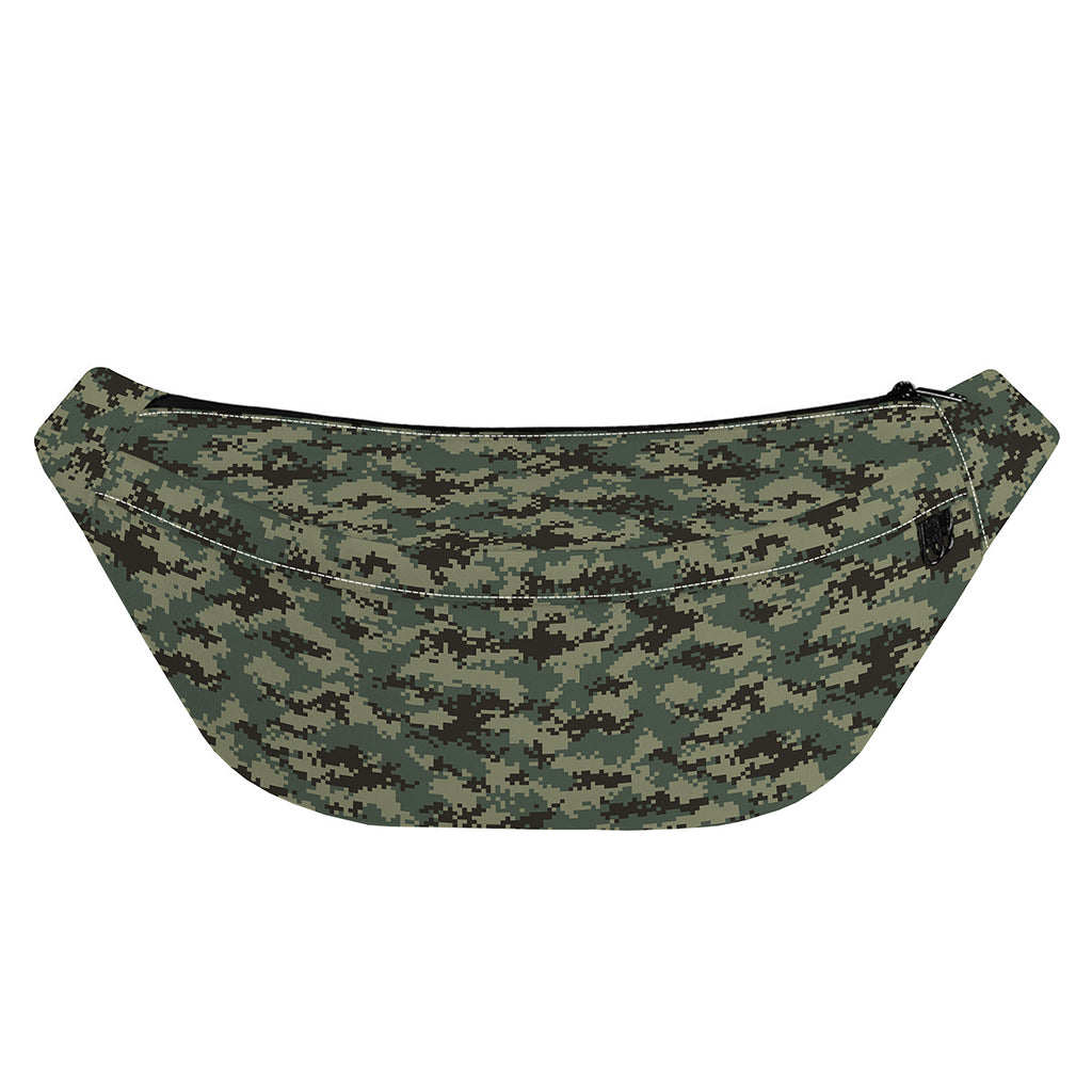 Forest Green Digital Camo Pattern Print Fanny Pack