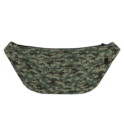 Forest Green Digital Camo Pattern Print Fanny Pack