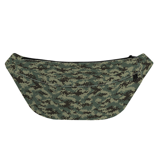 Forest Green Digital Camo Pattern Print Fanny Pack