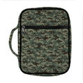 Forest Green Digital Camo Pattern Print Front Pocket Bible Bag