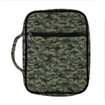 Forest Green Digital Camo Pattern Print Front Pocket Bible Bag
