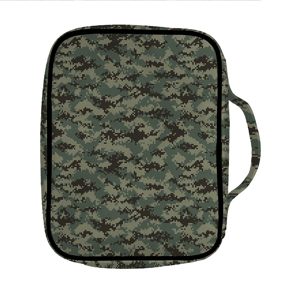 Forest Green Digital Camo Pattern Print Front Pocket Bible Bag
