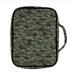 Forest Green Digital Camo Pattern Print Front Pocket Bible Bag