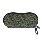 Forest Green Digital Camo Pattern Print Glasses Case