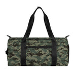 Forest Green Digital Camo Pattern Print Gym Bag
