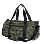 Forest Green Digital Camo Pattern Print Gym Bag
