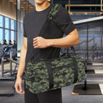 Forest Green Digital Camo Pattern Print Gym Bag