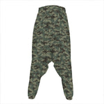 Forest Green Digital Camo Pattern Print Hammer Pants