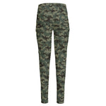 Forest Green Digital Camo Pattern Print High-Waisted Pocket Leggings