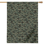 Forest Green Digital Camo Pattern Print House Flag