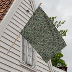 Forest Green Digital Camo Pattern Print House Flag
