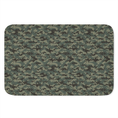 Forest Green Digital Camo Pattern Print Indoor Door Mat