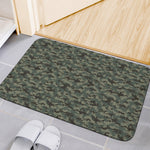 Forest Green Digital Camo Pattern Print Indoor Door Mat