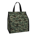 Forest Green Digital Camo Pattern Print Insulated Lunch Tote