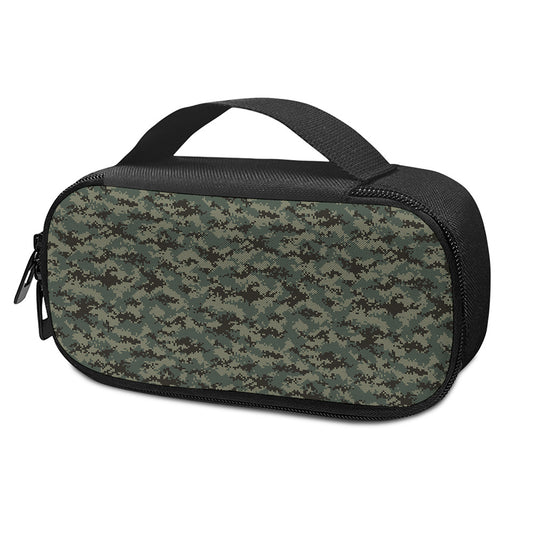 Forest Green Digital Camo Pattern Print Insulin Cooler Travel Case