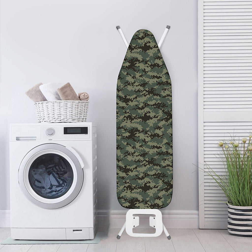 Forest Green Digital Camo Pattern Print Ironing Board Cover