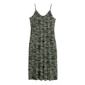 Forest Green Digital Camo Pattern Print Jersey Midi Cami Dress