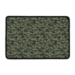 Forest Green Digital Camo Pattern Print Kitchen Mat