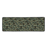 Forest Green Digital Camo Pattern Print Long Kitchen Mat