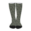 Forest Green Digital Camo Pattern Print Long Socks