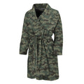 Forest Green Digital Camo Pattern Print Men's Bathrobe