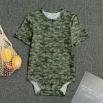 Forest Green Digital Camo Pattern Print Men's Bodysuit
