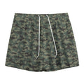 Forest Green Digital Camo Pattern Print Mesh Shorts