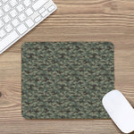Forest Green Digital Camo Pattern Print Mouse Pad