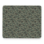 Forest Green Digital Camo Pattern Print Mouse Pad