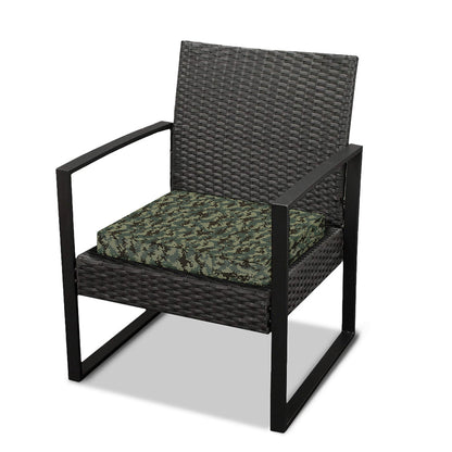 Forest Green Digital Camo Pattern Print Outdoor Seat Cushion Cover