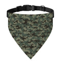 Forest Green Digital Camo Pattern Print Over The Collar Dog Bandana