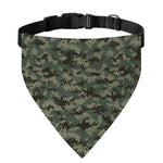 Forest Green Digital Camo Pattern Print Over The Collar Dog Bandana