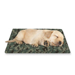 Forest Green Digital Camo Pattern Print Pet Cooling Mat Cover