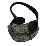 Forest Green Digital Camo Pattern Print Pet Sling Carrier
